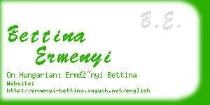 bettina ermenyi business card